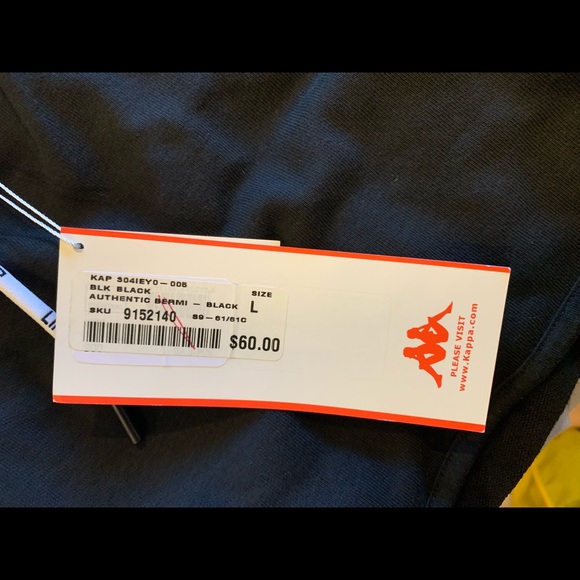 Brand new black kappa shorts size L - Picture 2 of 2